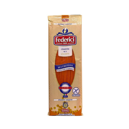 Federici Spaghetti Изделия макаронные без глютена из красной чечевицы Спагетти 250гр