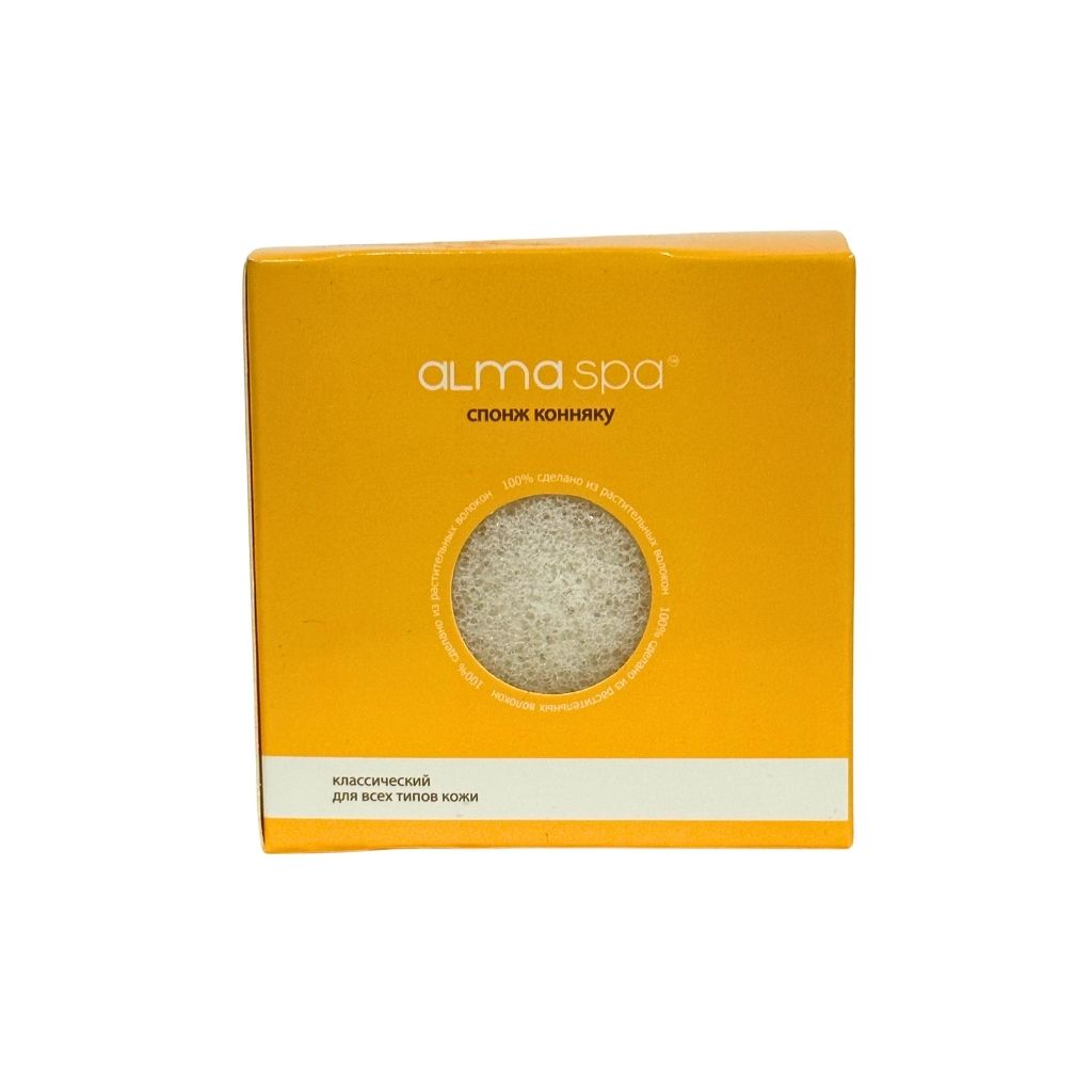Alma spa Спонж конняку Классический для всех типов кожи