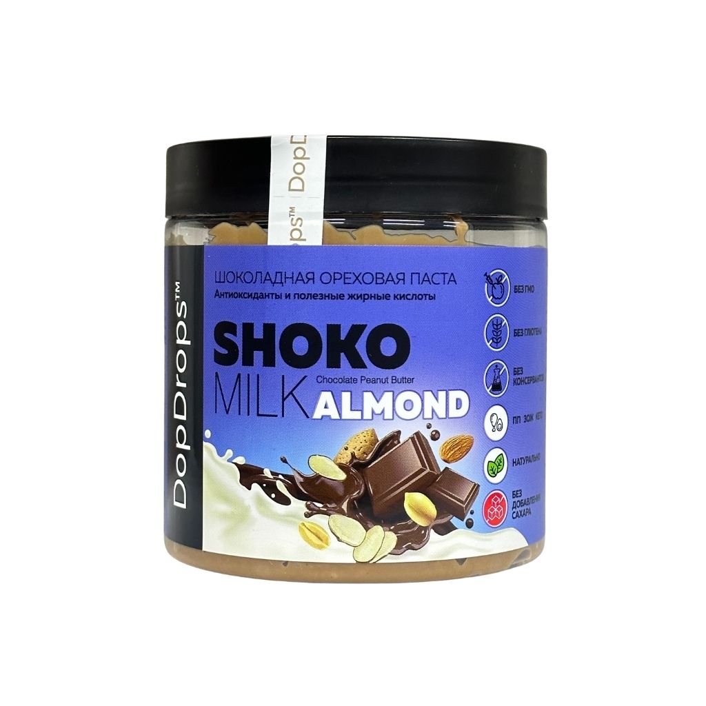 DopDrops паста ореховая натуральная Шоко Милк Альмонд 500 гр