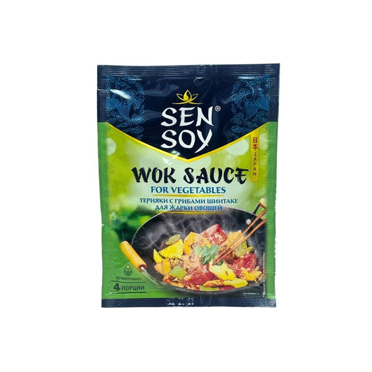 Sen Soy Премиум соус WOK Терияки с грибами шиитаке для жарки овощей 80гр