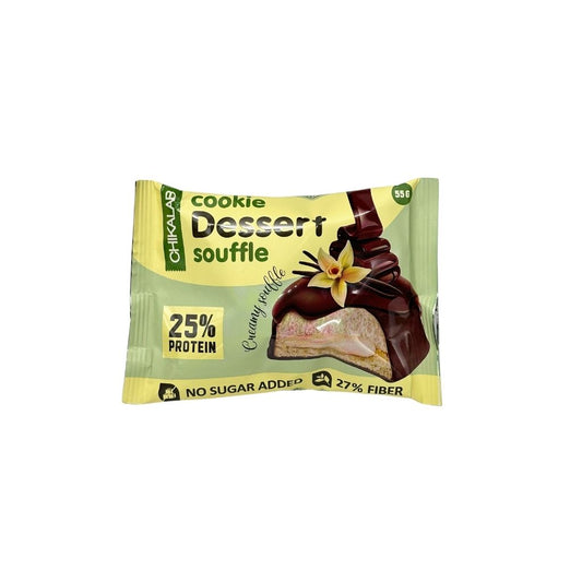 Chikalab Печенье глазированное с начинкой и суфле Сливочная ваниль 55гр