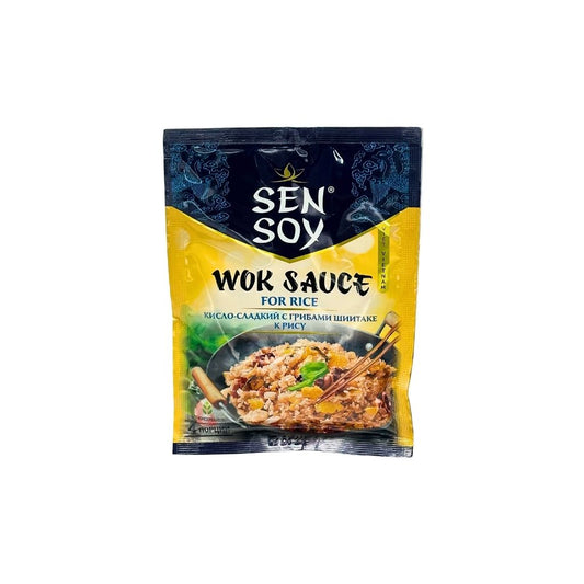 Премиум соус WOK Терияки с грибами шиитаке для жарки риса 80гр Sen Soy