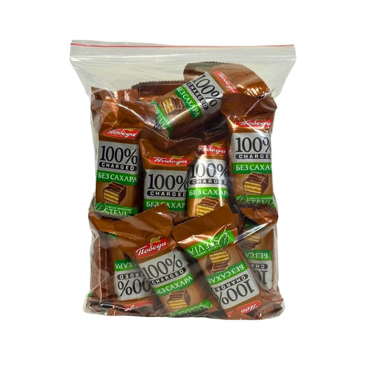 Победа Конфеты вафельные Чаржед в молочном шоколаде без добавления сахара пакет 150гр