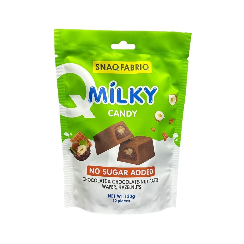 SNAQ FABRIQ Молочный шоколад шоколадно-ореховой пастой, вафлей и фундуком 130гр