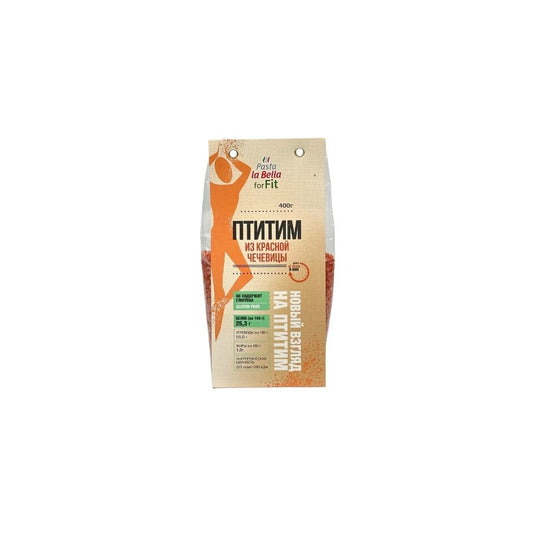 Pasta la Bella forFIT Птитим из красной чечевицы 400гр