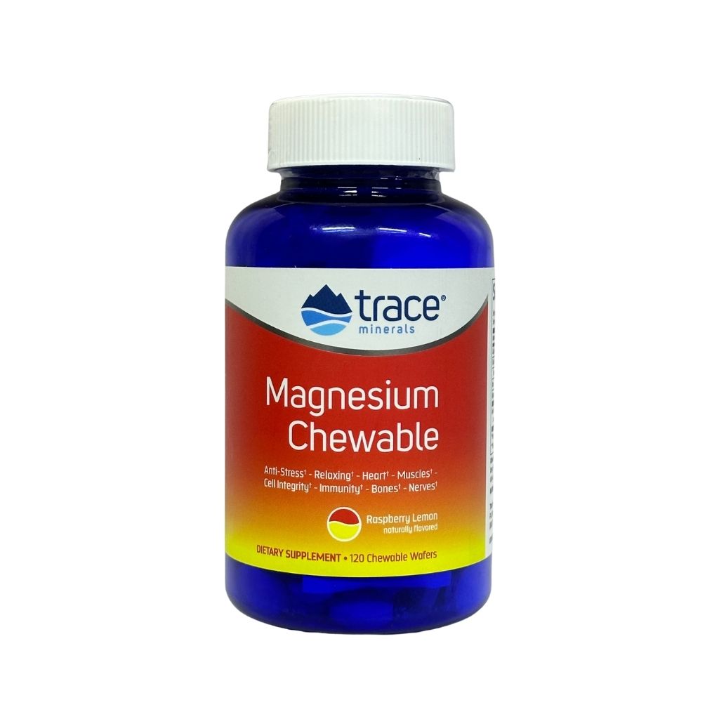 Магний жевательный со вкусом малины и лимона \ Trace minerals Magnesium Chewable Raspberry Lemon 120 chewable