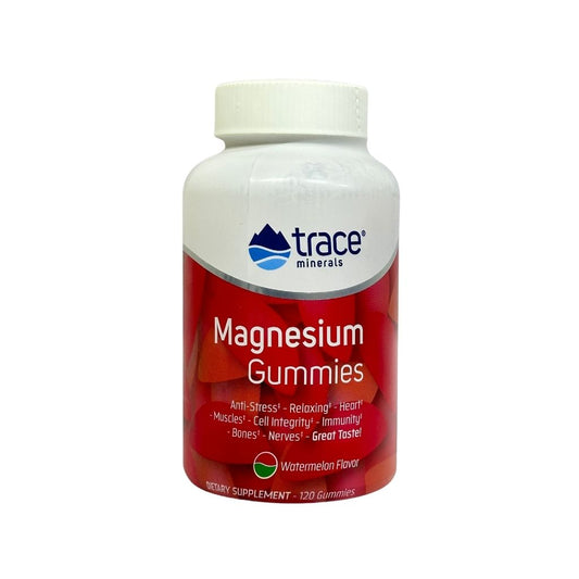 МАГНЕЗИУМ Гаммис со вкусом Арбуз \ Trace minerals Magnesium Gummies Watermelon 120 chewable