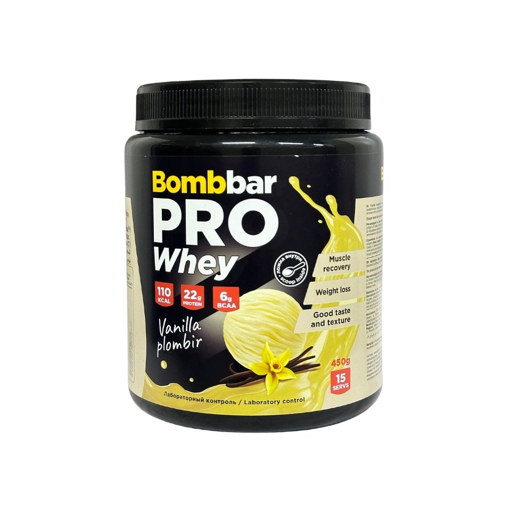 Bombbar Концентрат сухой Коктейль со вкусом Ванильно-сливочный пломбир 450г