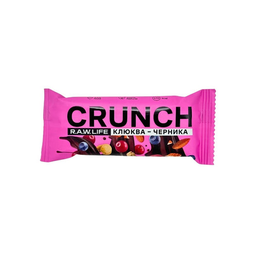 Рау лайф Ореховый батончик CRUNCH Choco Клюква-черника