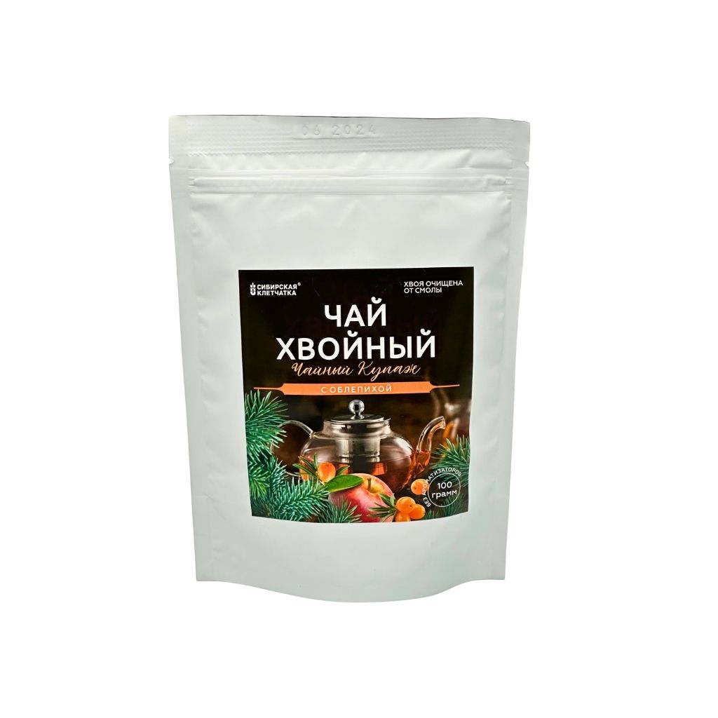 Сибирская клетчатка Хвойный чай с облепихой чайный купаж 100гр