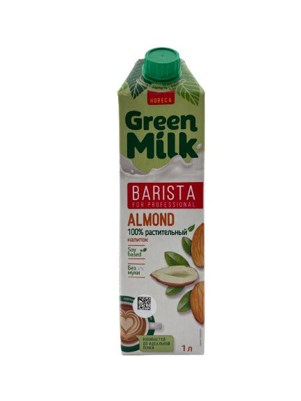 Green milk Напиток миндальный на соевой основе Barista 1л