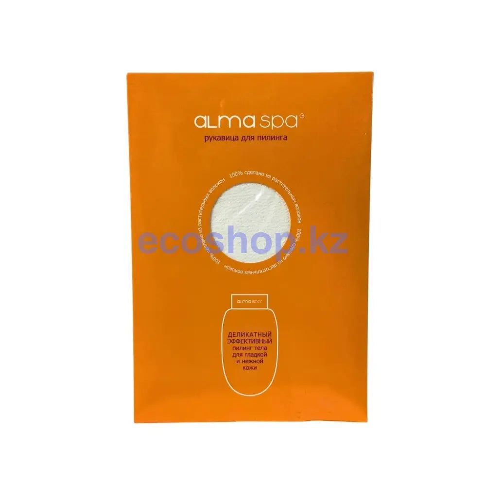 Alma spa Руковица для пилинга Белая Мочалка для пилинга