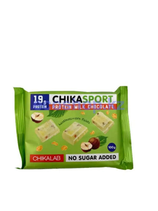 Chikalab Шоколад белый с фундуком и кукурузными чипсами 100гр Шоколад