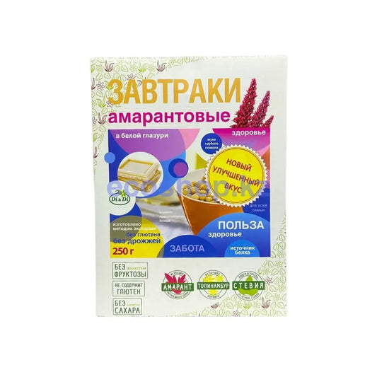 Ди Ди Завтраки Амарантовые Di&Di в белой глазури 250гр Сухой завтрак