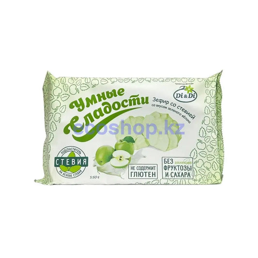 Ди Ди Зефир Умные сладости со вкусом зеленого яблока со стевией 150гр Зефир