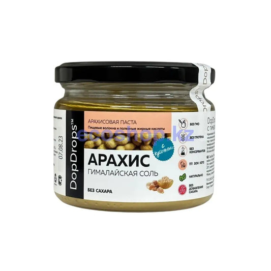 DopDrops паста Арахисовая КРАНЧ с Гималайской Солью 250 г. Паста