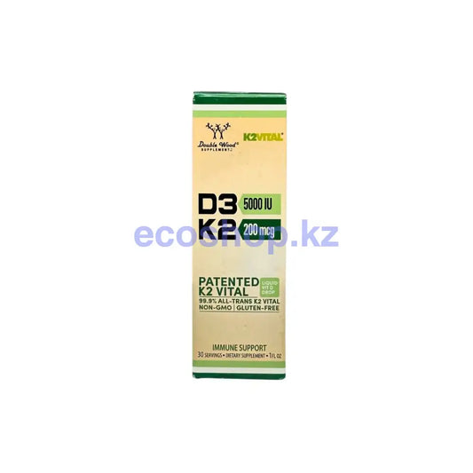 Double Wood Vitamin D3K2 5000IU 30ml / Витамин D3K2 5000IU 30мл БАД