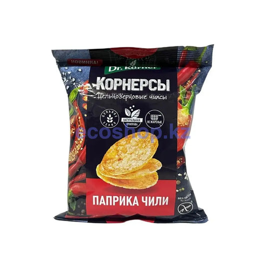 Dr Korner Чипсы цельнозерновые кукуруз-рисовые Паприка и чили 50гр Чипсы цельнозерновые