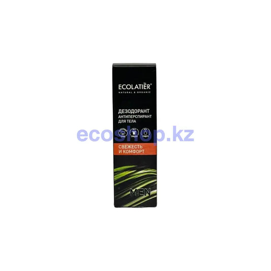 ECOLATIER Мужской дезодорант-антиперспирант для тела Свежесть и комфорт 50мл Дезодорант