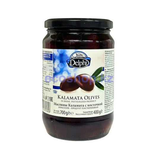 Эллада маслины с косточкой в рассоле 700 гр Kalamata Delphi Маслины
