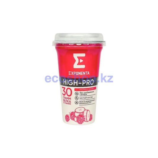Exponenta Напиток кисломолочный ХАЙ-ПРО Малина-Банан 250гр Кисломолочный продукт