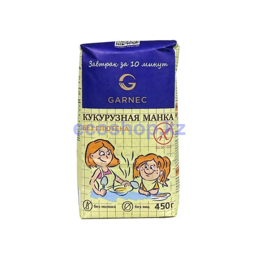 Гарнец Кукурузная манка 450гр Каша быстрого приготовления