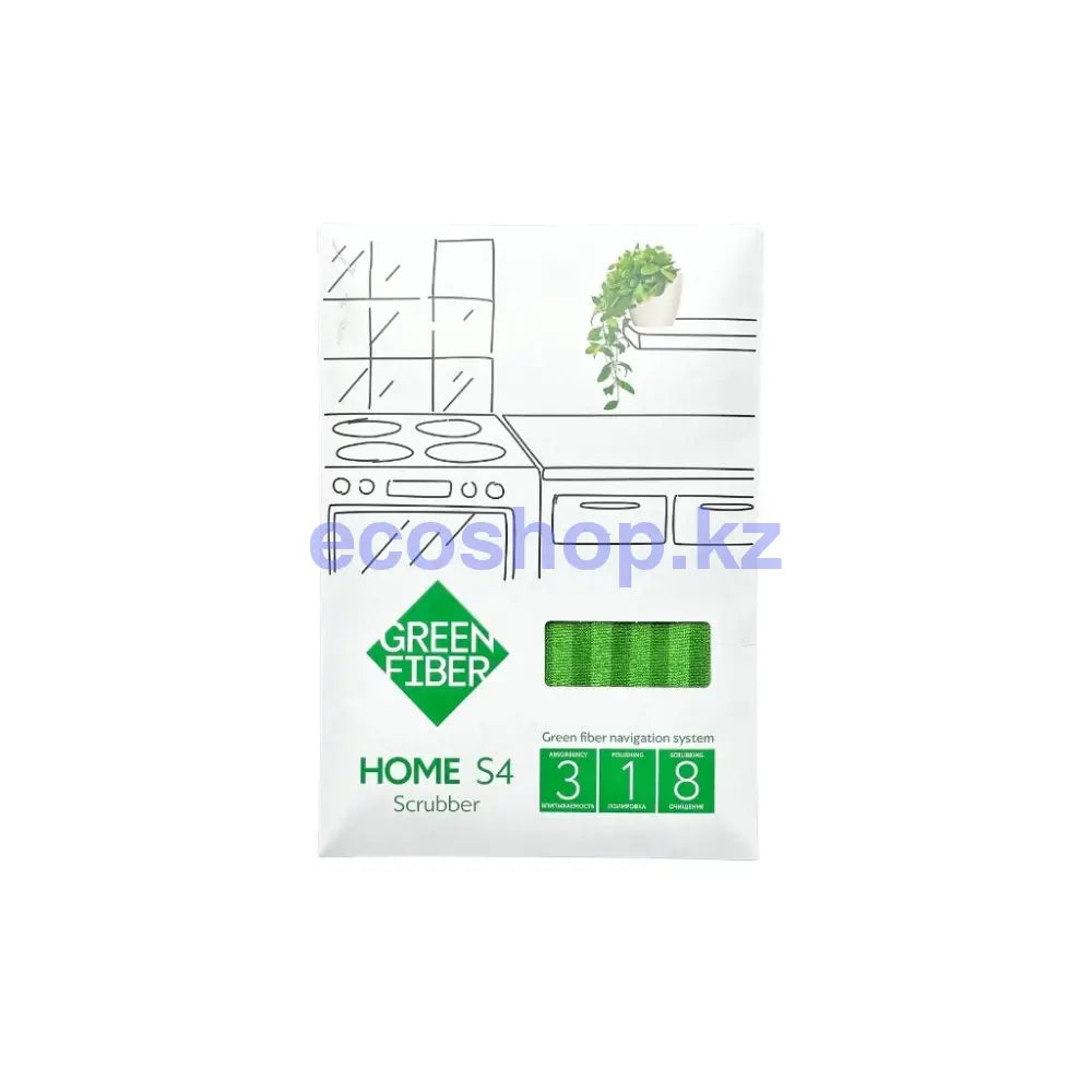 Home S4 Скрабер Твист зеленый Салфетки для уборки