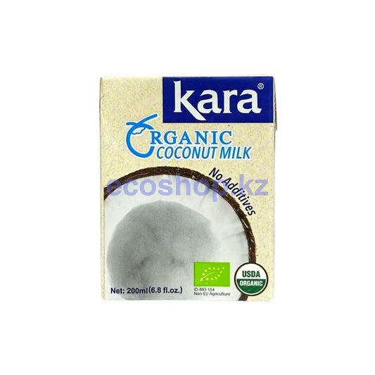 Кокосовое молоко органическое Кara Organic жирность 17% 200мл тетра пак Масло кокосовое