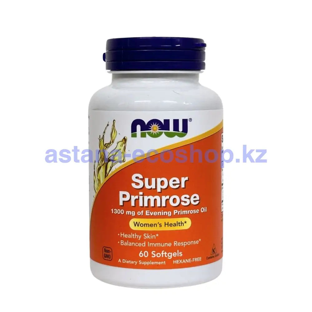 Now Масло Примулы 1300Мг 60Кап \ Super Primrose 1300Mcg 60Softgels Витамины