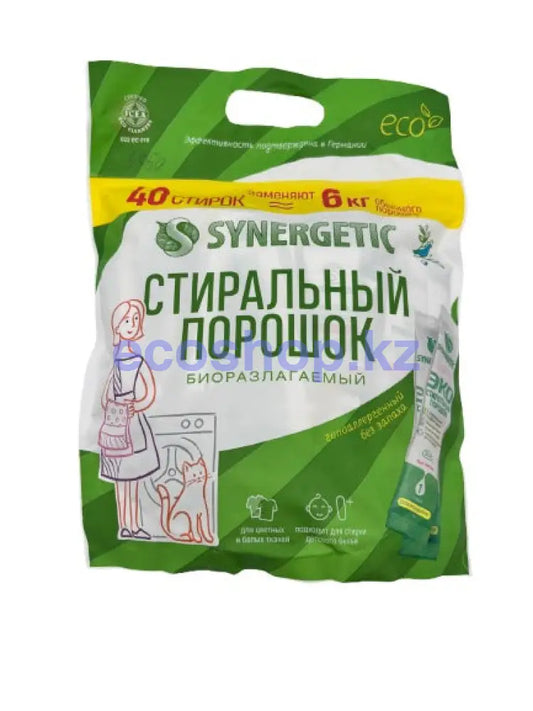 Синергетик универсальный гипоаллергенный порошок для стирки 40 стик Порошок