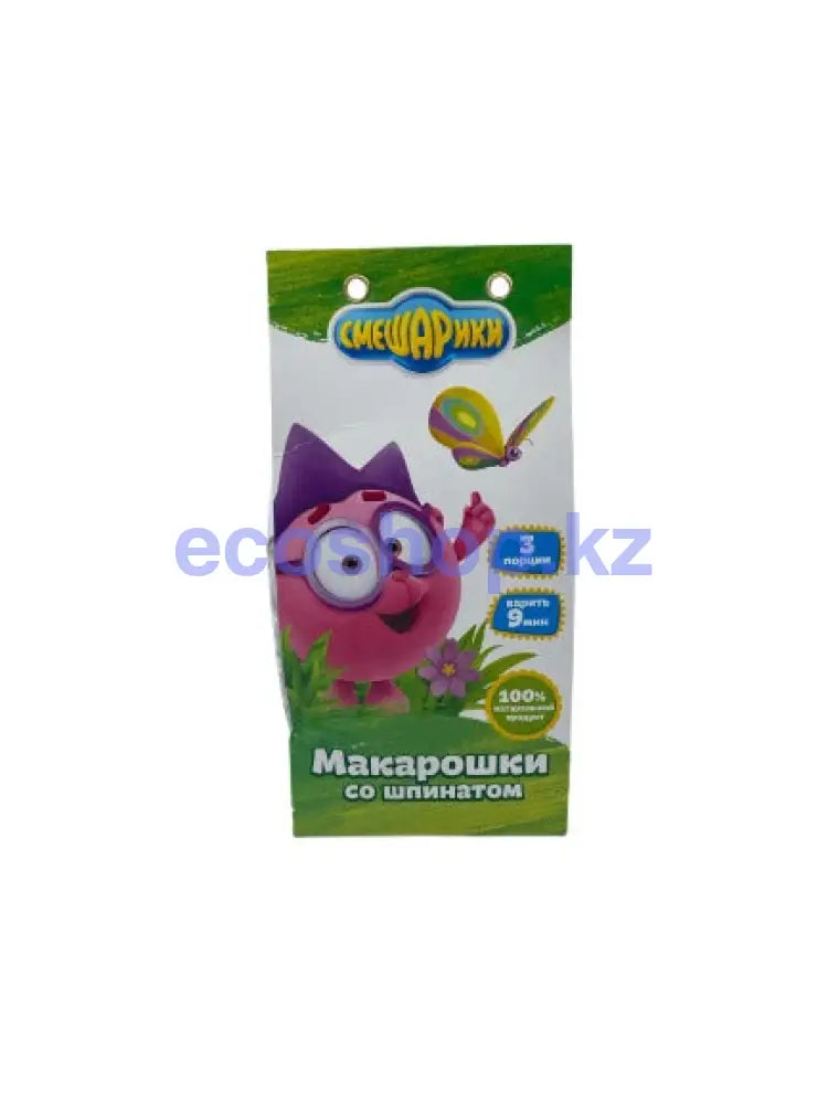 Смешарики Макарошки со шпинатом 250гр Макароны