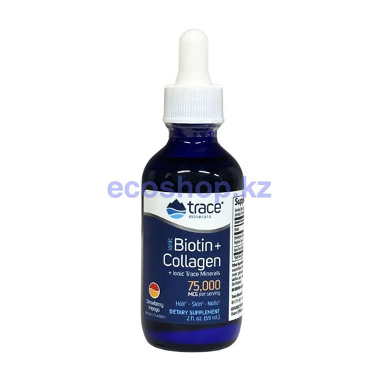 Trace minerals Ionic Biotin + Collagen клубника и манго \ ionic Biotin + Collagen (Strawberry mango) 59ml Витамины