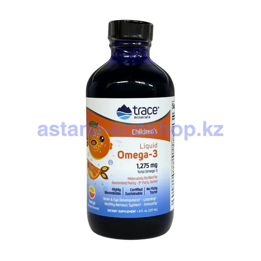 Trace Minerals Жидкая Омега-3 Для Детей Апельсин 1275Мг 237Мл \ Childrens Liquid Omega-3 Витамины