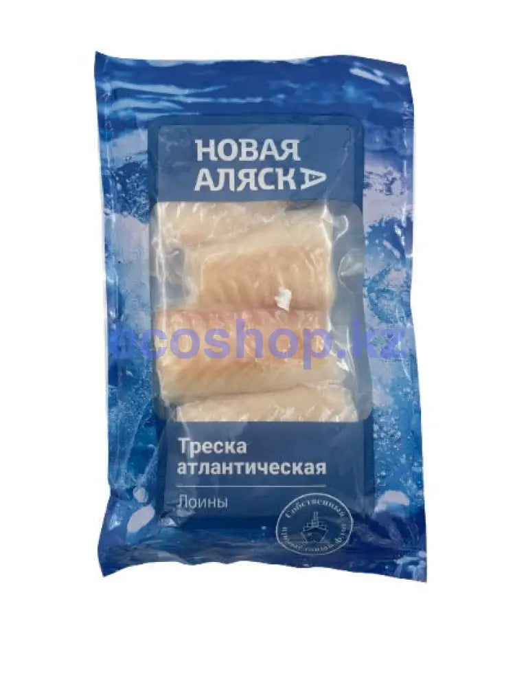 Треска атлантическая. Филе без кожи без костей (спинки). Лоины 5% 400гр Рыба
