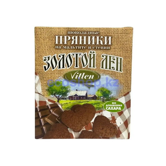 Vitlen Золотой лен Пряники шоколадные на мальтите и стевии 200г Пряники