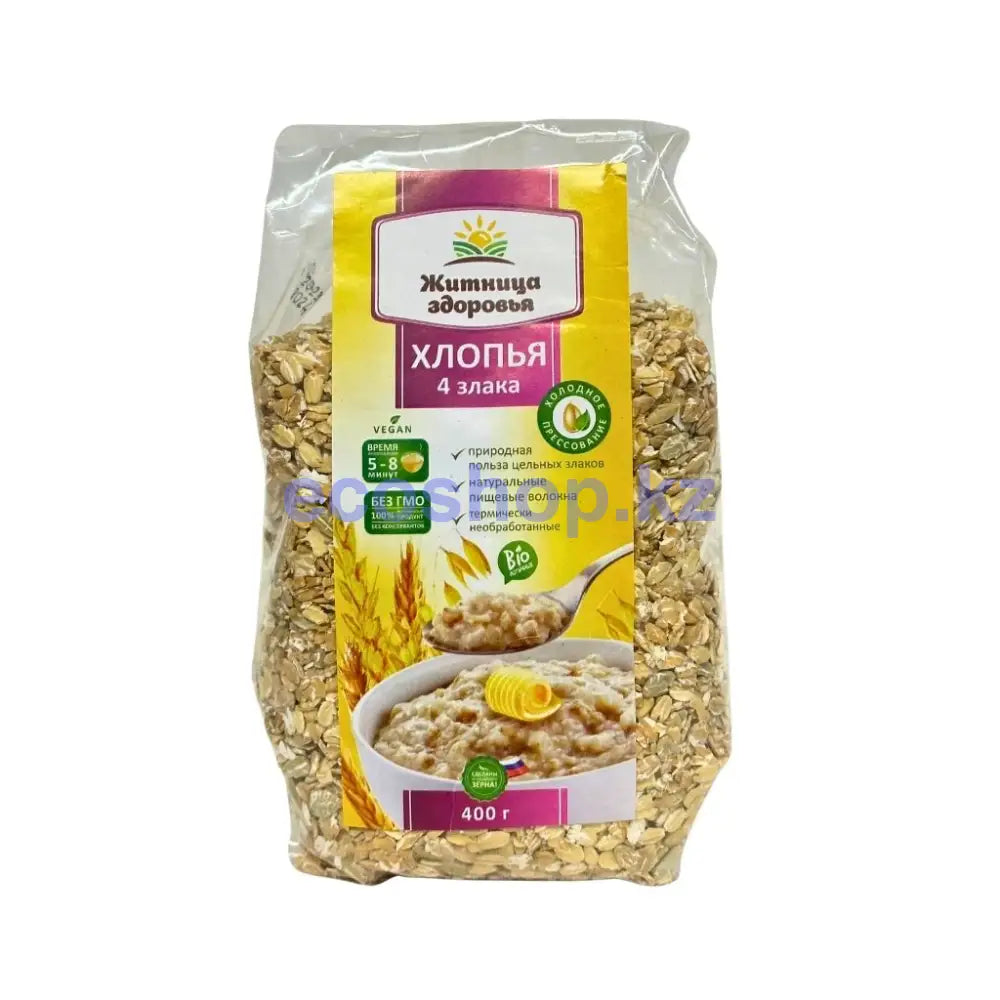 Житница Хлопья 4 злака 400гр 1/8 Хлопья