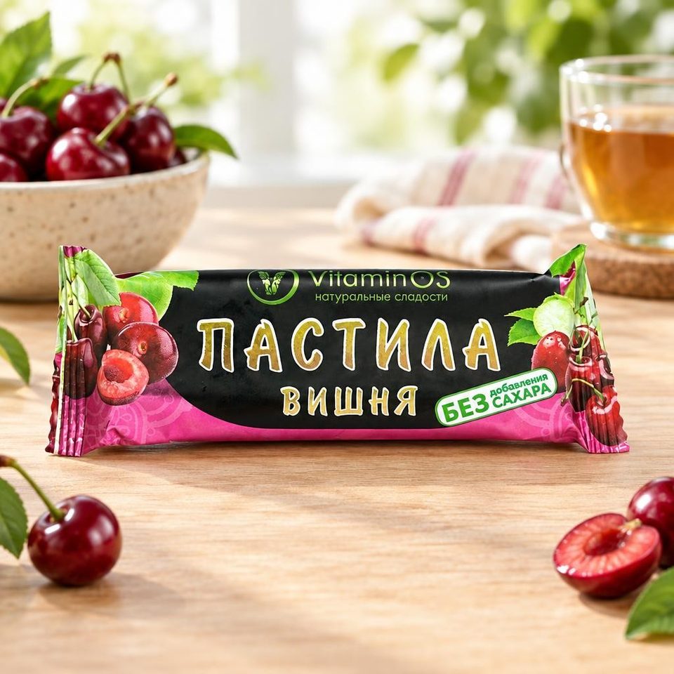 Батончик пастила Вишня 40 гр 24 шт