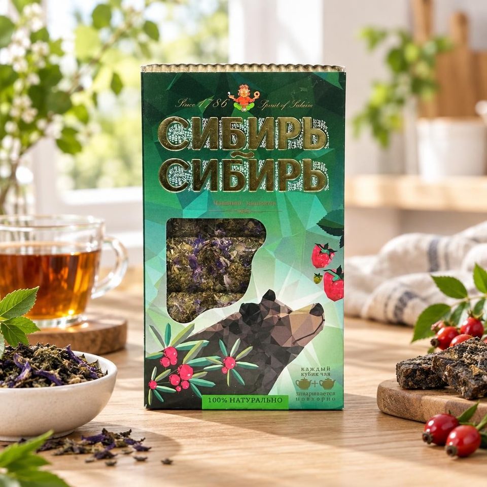 Чайный напиток Сибирский пуэр Сибирь-Сибирь 96 гр 12 шт