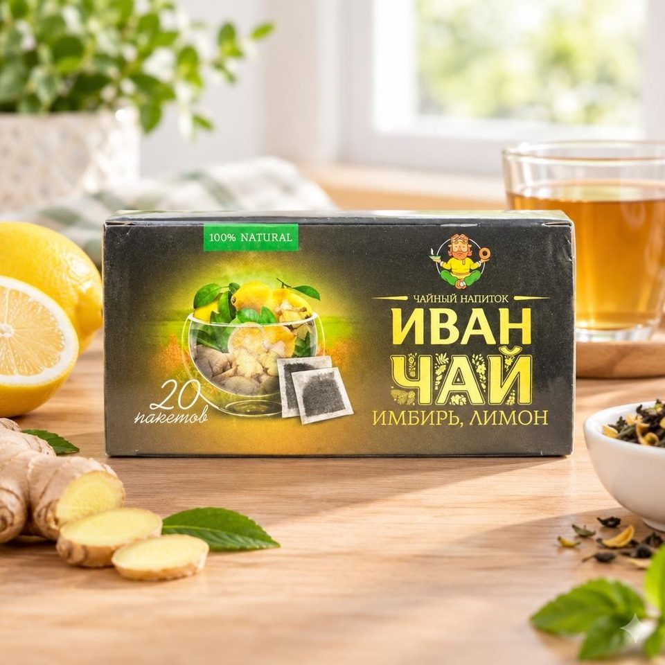 Иван да чай фильтр пакеты Лимон имбирь 20шт