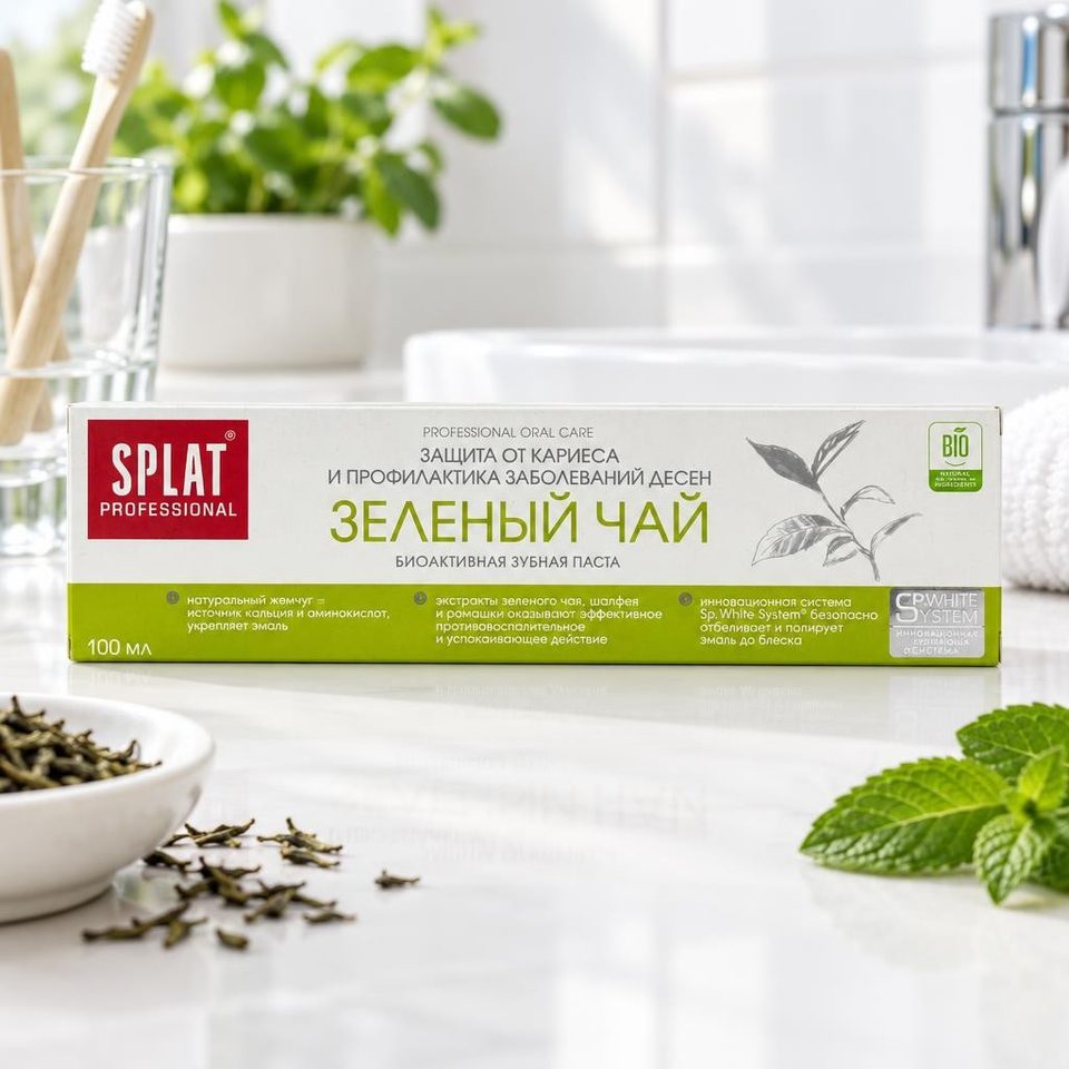 Splat Professional Green tea/Зеленый чай, зуб паста 100мл