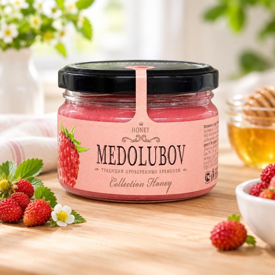 Медовое суфле с земляникой 250 гр