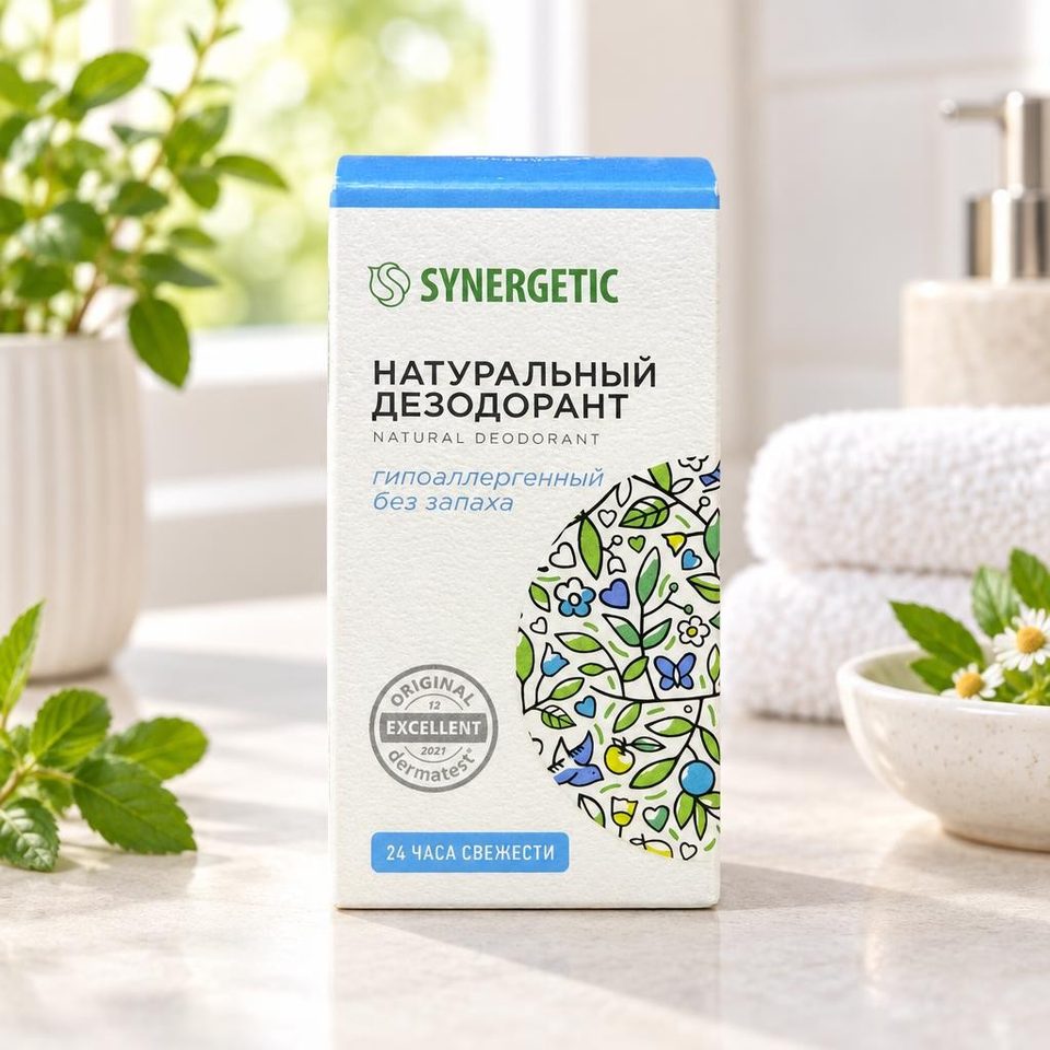 Синергетик Натуральный дезодорант без запаха 50мл 12шт