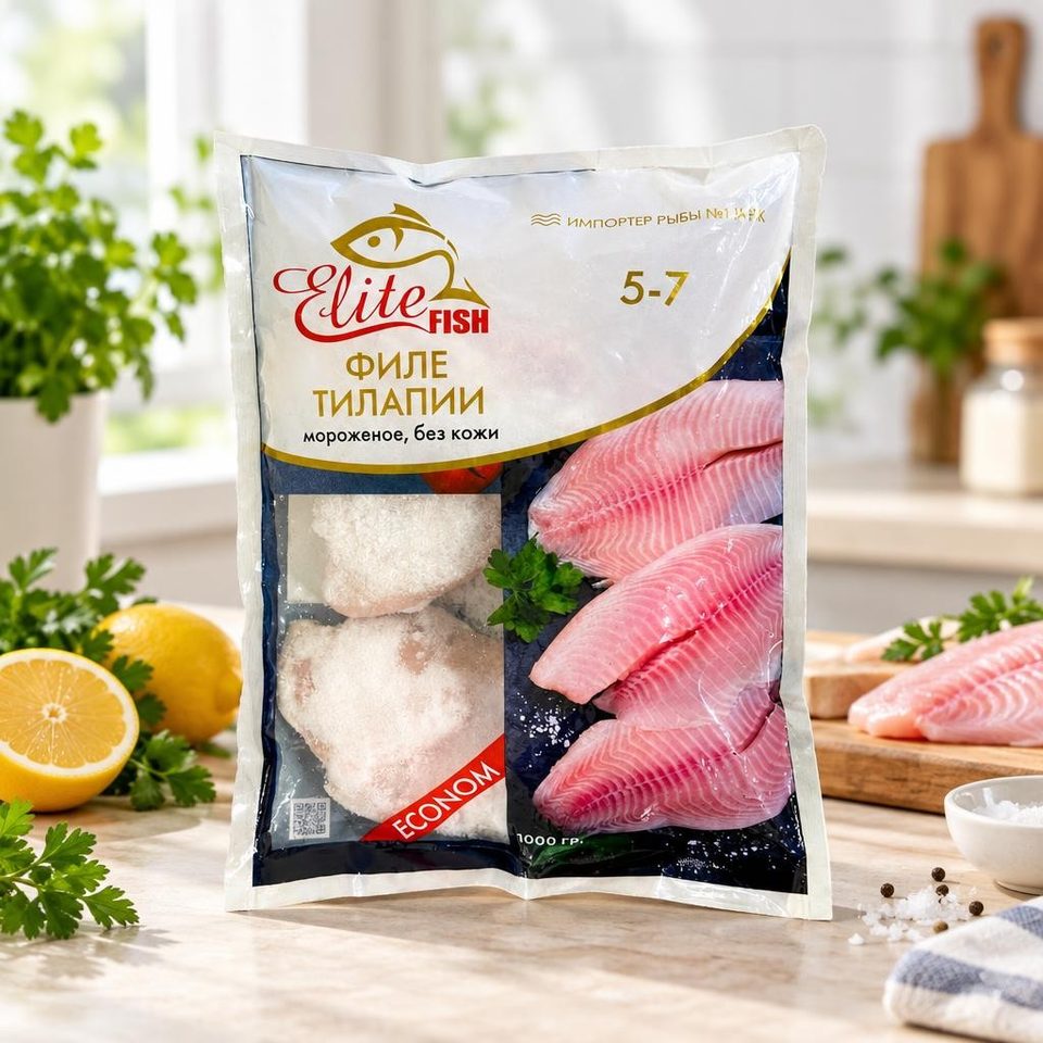 Филе тилапии, мороженое 5-7 OZ