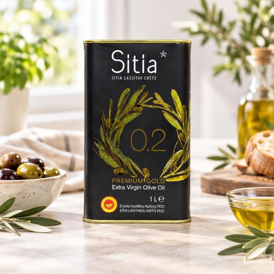 Оливковое масло нерафинированное высшего качества Sitia 0,2% 1000 мл
