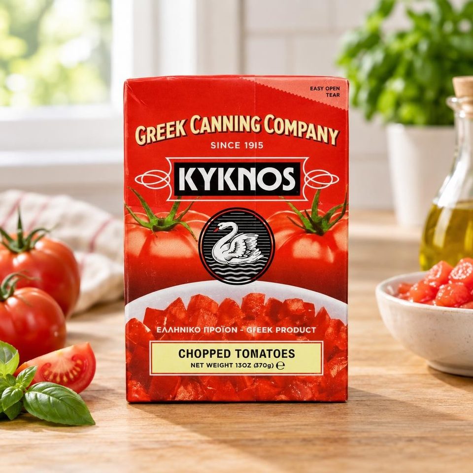 Томаты резаные в собственном соку kyknos 370 гр