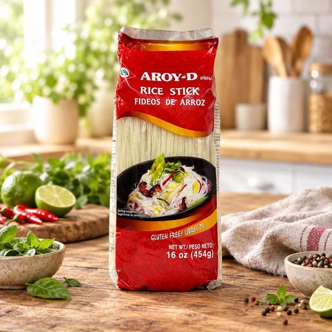 Aroy-D Рисовая лапша 3мм  454гр 30шт