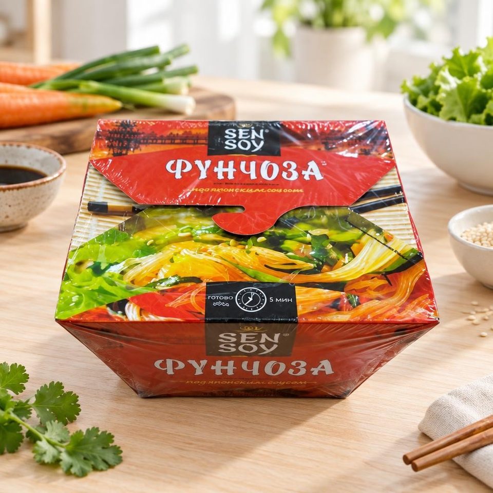 Sen Soy Вермишель фунчоза под японским соусом 125гр 12шт