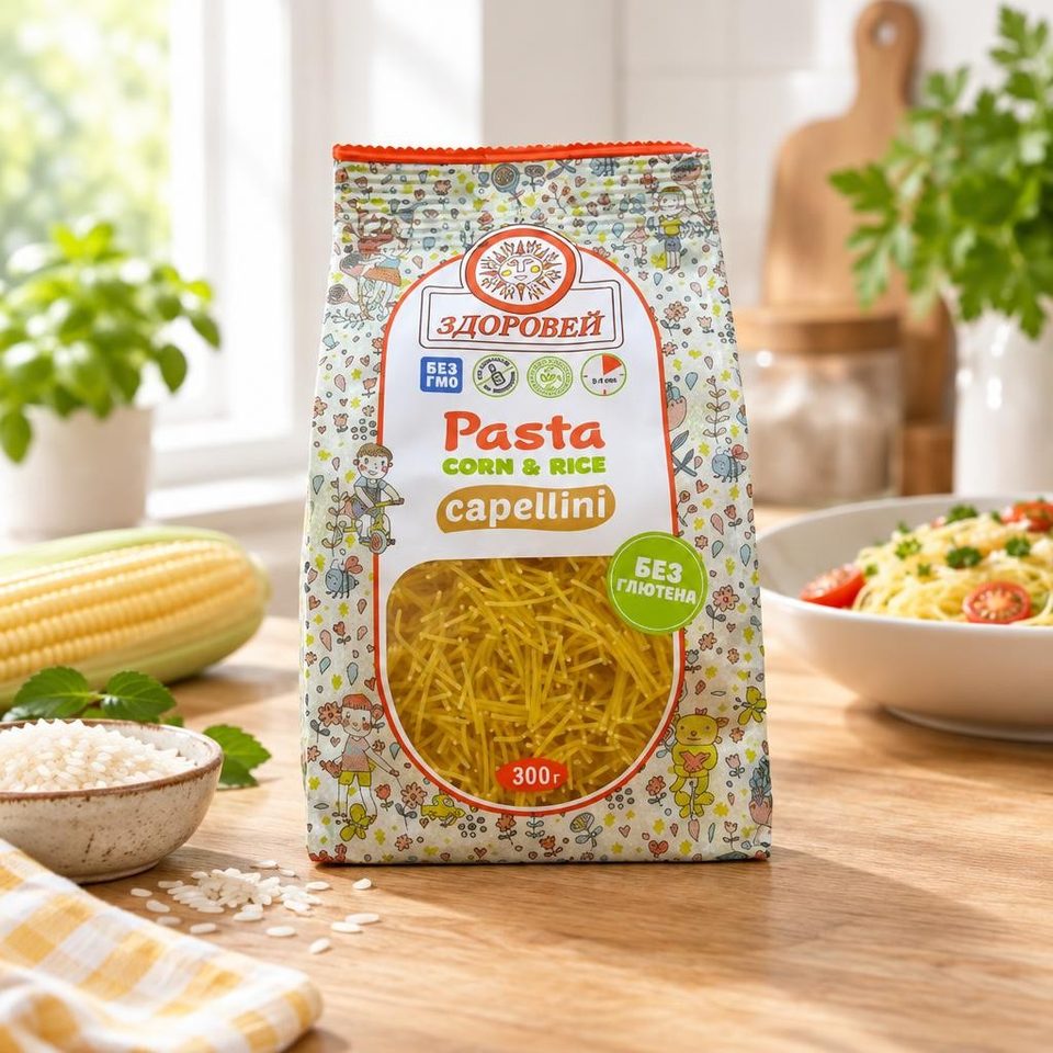 Макароные изделия кукурузно-рисовые Pasta Capellini 300гр 5шт