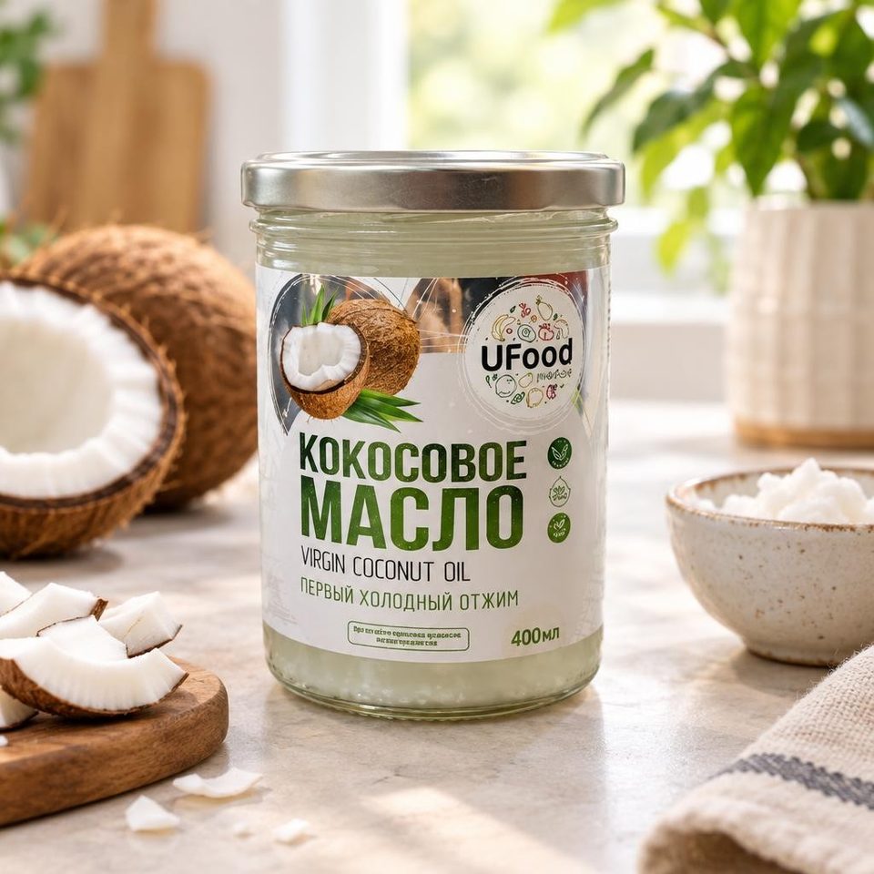 Ufood Кокосовое масло AFI Extra Virgin банка 400мл