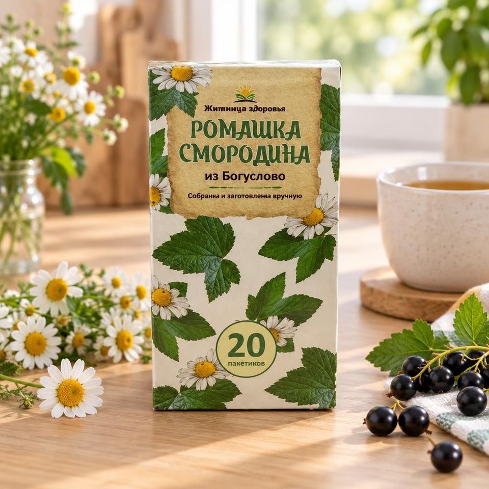 Ромашка-Смородина из Богуслово 30 гр 20 пак